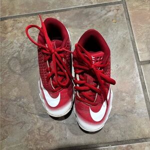 Nike Red and White Ball Cleats
